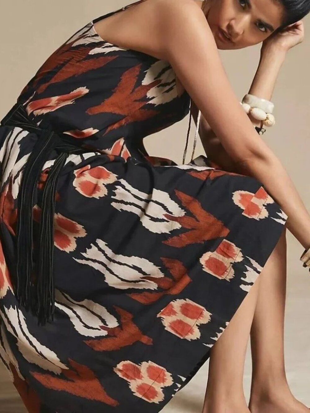 Anthropologie Nikki Pleated Maxi Dress Size M - Picture 8 of 10
